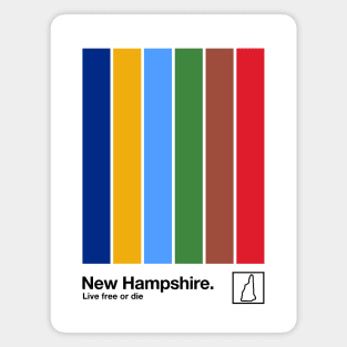 New Hampshire // Original Flag Aesthetic Colors Design Magnet